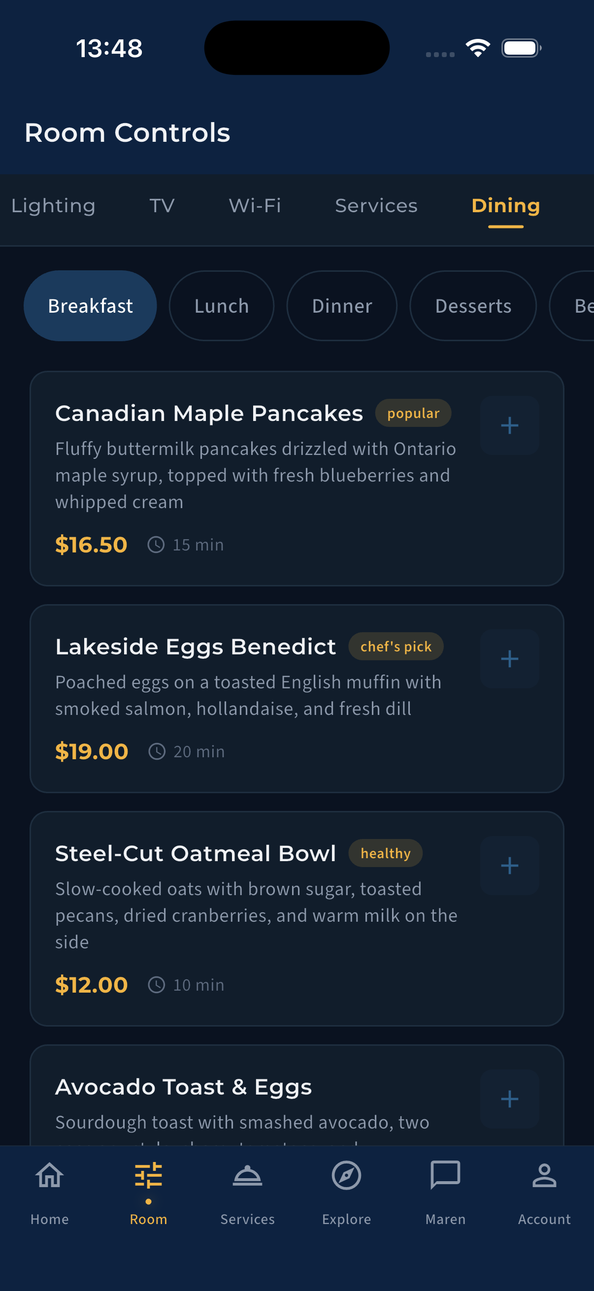 App screen